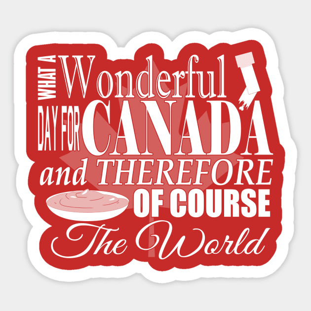 What a Wonderful day for Canada! Sticker by 4check